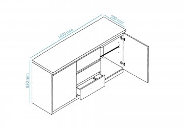 Woonkamer forever chrome 1 hoogglans zwart wit 8