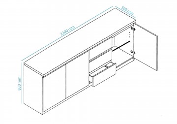 Woonkamer forever chrome 1 hoogglans zwart wit 9