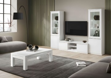 Woonkamer forever chrome 2 hoogglans wit 2