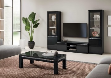 Woonkamer forever chrome 2 hoogglans zwart 1