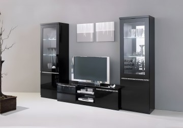 Woonkamer forever chrome 2 hoogglans zwart 2