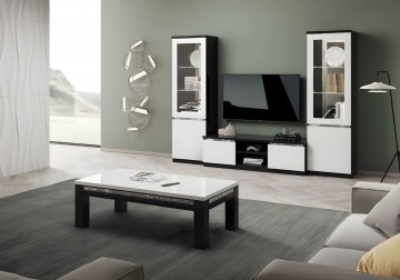 Woonkamer forever chrome 2 hoogglans zwart wit 2