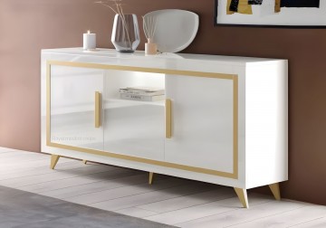 Woonkamer gold set 1 hoogglans wit 3