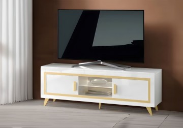 Woonkamer gold set 2 hoogglans wit 2