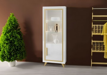 Woonkamer gold set 2 hoogglans wit 3