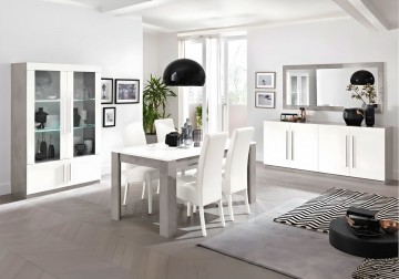 Woonkamer granada 1 hoogglans wit marmer beton 1