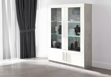 Woonkamer granada 1 hoogglans wit marmer beton 5