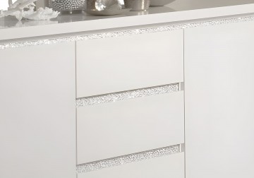 Woonkamer set 4 forever chrome hoogglans wit 5