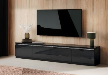 Woonkamer set 4 forever chrome hoogglans zwart 2