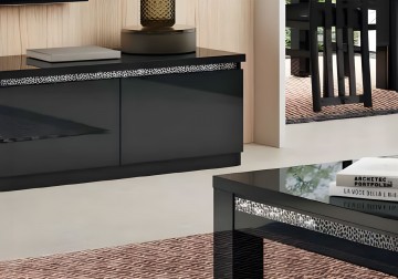 Woonkamer set 4 forever chrome hoogglans zwart 4