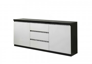 Woonkamer set 4 forever chrome hoogglans zwart wit 5