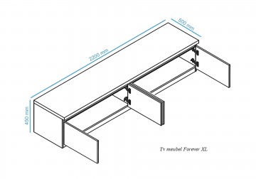 Woonkamer set 4 forever chrome hoogglans zwart wit 7