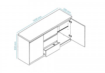 Woonkamer set 4 forever chrome hoogglans zwart wit 8