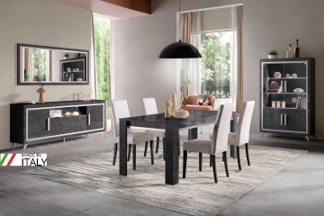 Woonkamer silver set 1 hoogglans antraciet