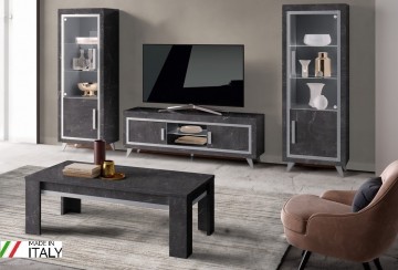 Woonkamer silver set 2 hoogglans wit 2