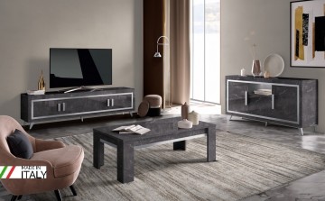 Woonkamer silver set 3 hoogglans wit 2