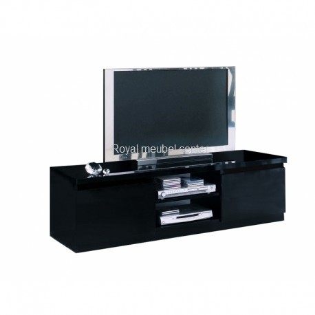 verwennen dubbele pin Tv meubel Forever hoogglans zwart - TV plasma Tafels - Royal Boxspring  Swiss Bedden