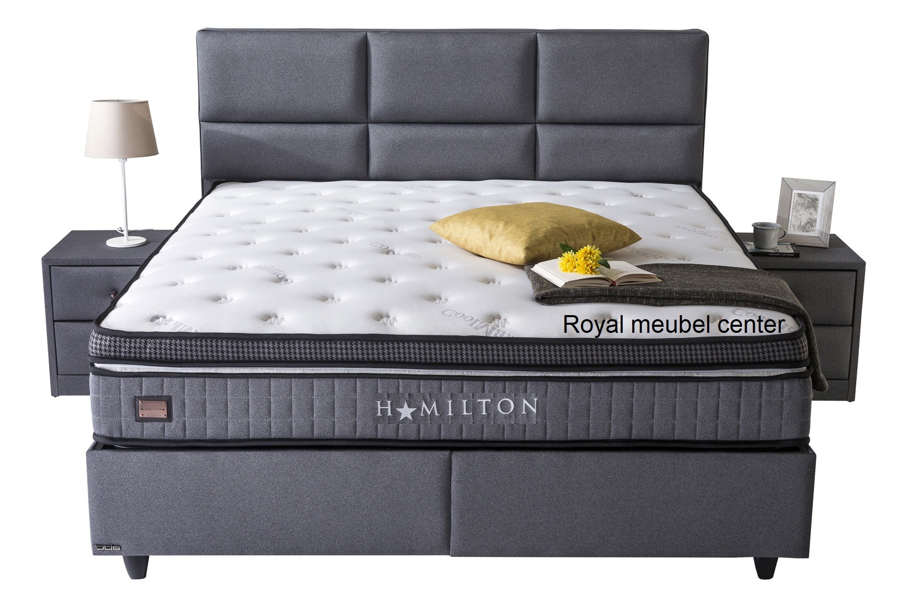 Won Gevoel van schuld doel Boxspring Hamilton opbergbed complete set - Opbergbedden Met Matras - Royal  Boxspring Swiss Bedden