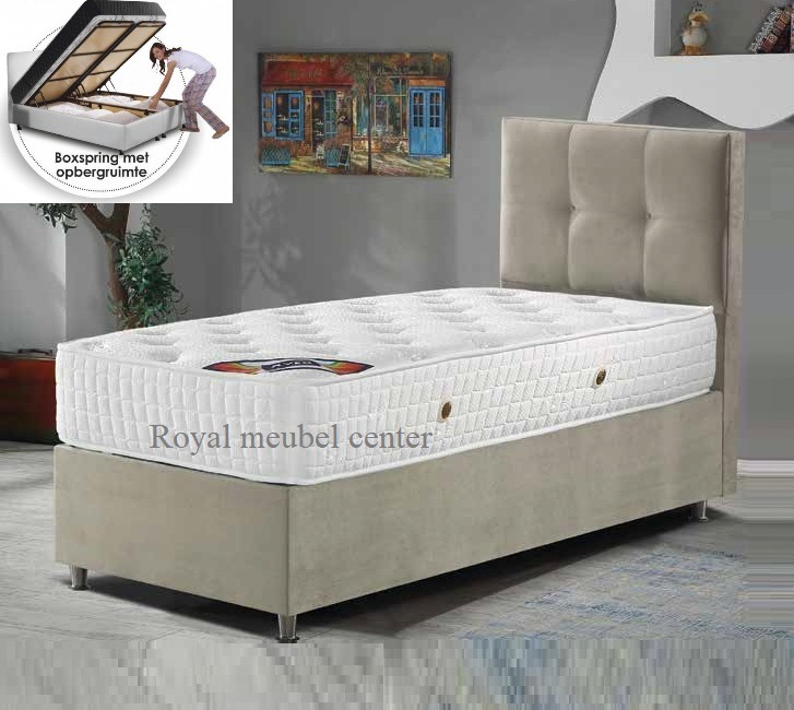 Nadeel condoom spectrum Eenpersoons Opbergbed Damla 90 x 200 cm - Opbergbedden Zonder Matras -  Royal Boxspring Swiss Bedden