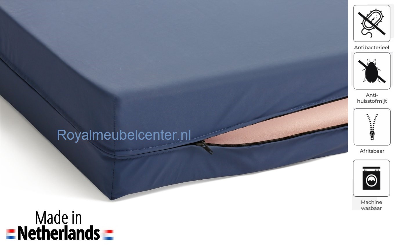Mafudoxi Waterdichte Matrasbeschermer 160x200 Cm - Ademend Incontinentie Hoeslaken Antraciet, Wasbaar Tot 60°C