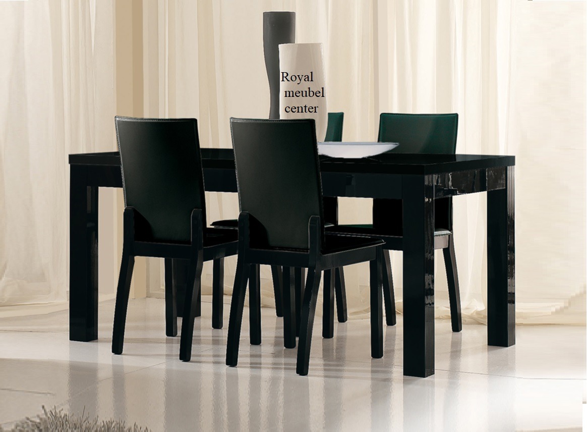 Eettafel zwart 190 cm - Eetkamer Tafels - Royal Boxspring Swiss Bedden
